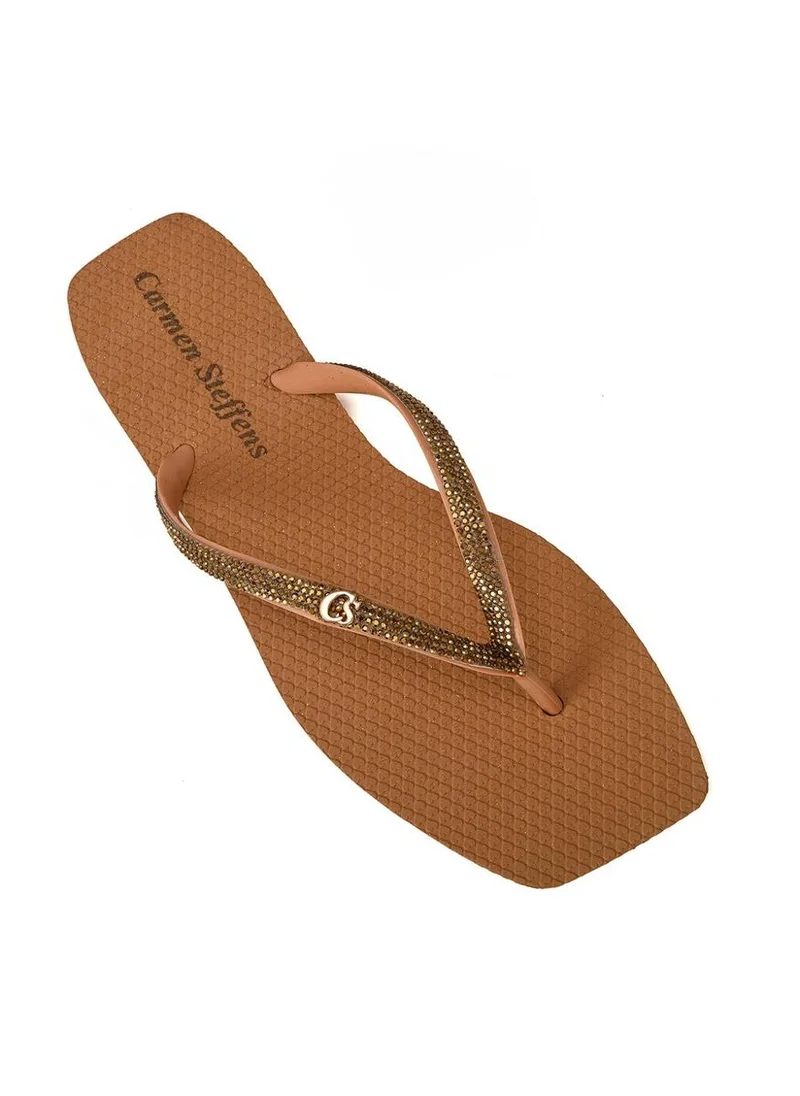 Carmen Steffens Flip-Flops Shine Tan