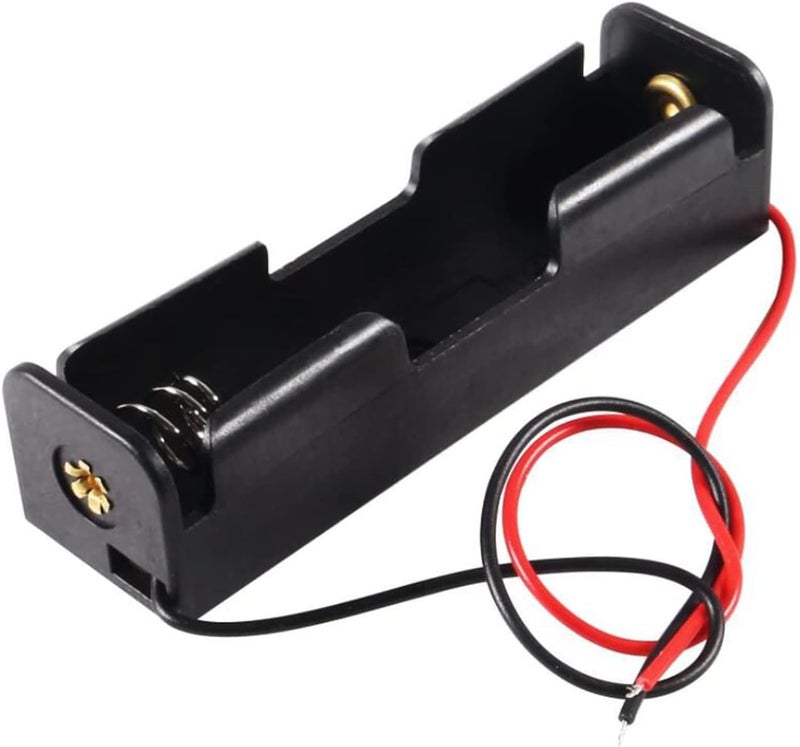 AEDIKO 10pcs 18650 Battery Holder 18650 Battery Clip 1 Slots 3.7V Plastic 18650 Battery Storage Box Case with Connect Cable - Image 4