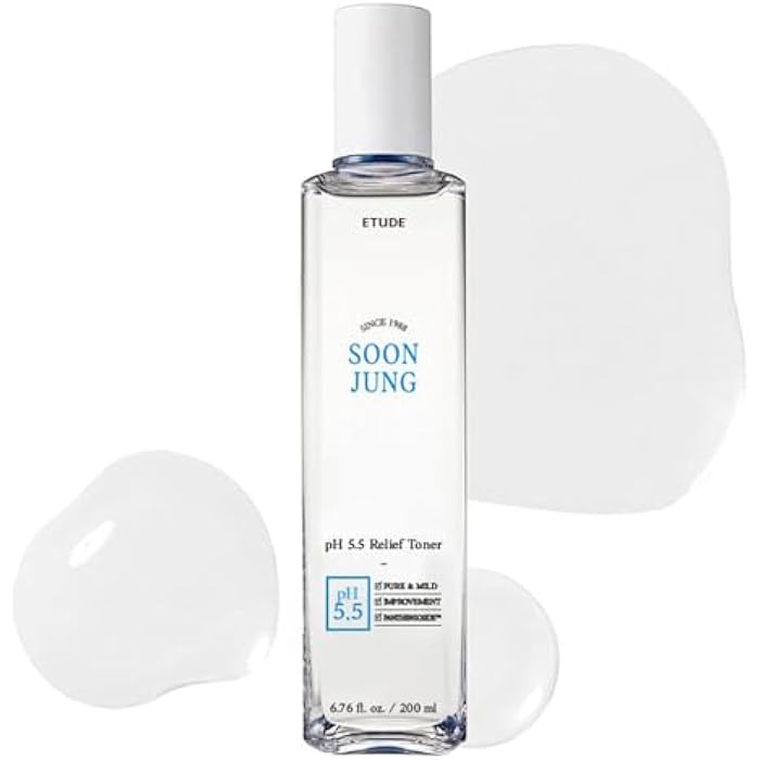 ETUDE SoonJung pH5.5 Relief Toner, Toner for Face, Hydrating Toner for Sensitive Skin, Vegan Face Toner, Panthenol, Madecassoside, Moisturizer, Korean Skin Care, Korean Toner, Beauty (6.76 Fl Oz) - Image 1