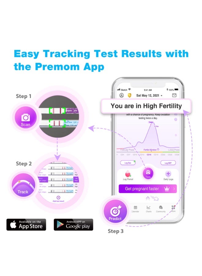 إيزي آت هوم شرائط اختبار التبويض Easy@Home (عبوة من 25 شريطًا) - Image 3
