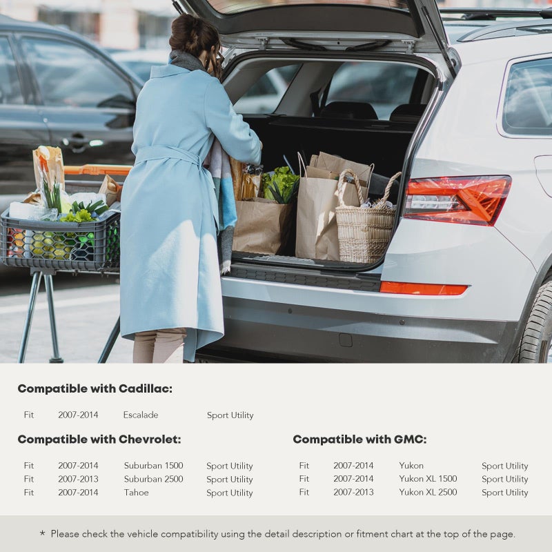 YHTAUTO 4PCS Rear Hatch Liftgate & Back Window Glass Lift Support Struts Replacement for 2007-2014 Chevy/GMC/Cadillac Models, Tahoe, Suburban 1500/2500, Yukon/Yukon XL, Escalade - Image 2