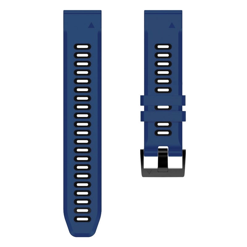 S-TOP For Garmin Enduro 2 Sports Two-Color Silicone Watch Band(Midnight Blue+Black) - Image 2