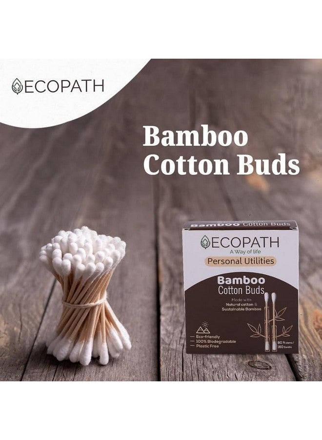 ECOPATH Ecopath Bamboo Cotton Buds| Dual Tipped Q-Tips | Ideal for Cleaning Earwax | Eco-Friendly | Earbuds |Pack of 1 - Image 5