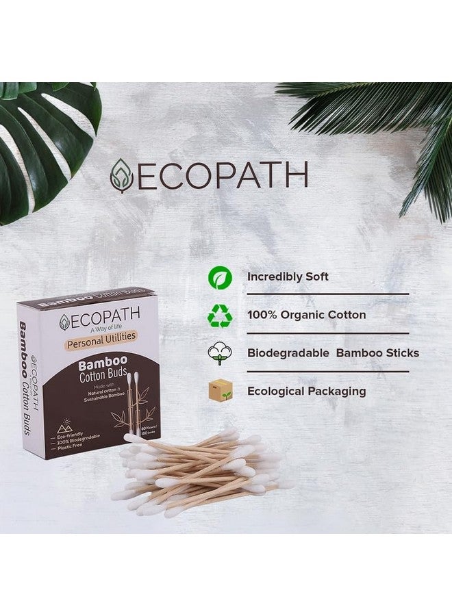 ECOPATH Ecopath Bamboo Cotton Buds| Dual Tipped Q-Tips | Ideal for Cleaning Earwax | Eco-Friendly | Earbuds |Pack of 1 - Image 4
