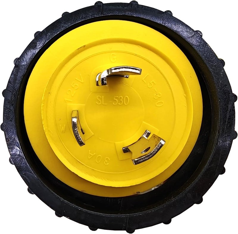Park World 691975 RV Pigtail Shore Power 30A Male L5-30P to 5-15R Female 15A Dogbone Adapter Power Cord Twist Lock L5-30P Male to 5-15R Female (25FT) - Image 3