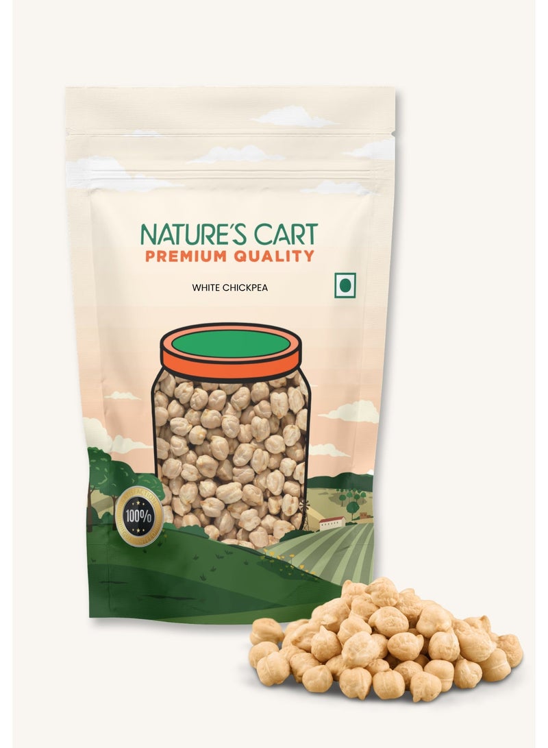 Nature's Cart Premium Quality White Chickpea, 500 gm - Image 1