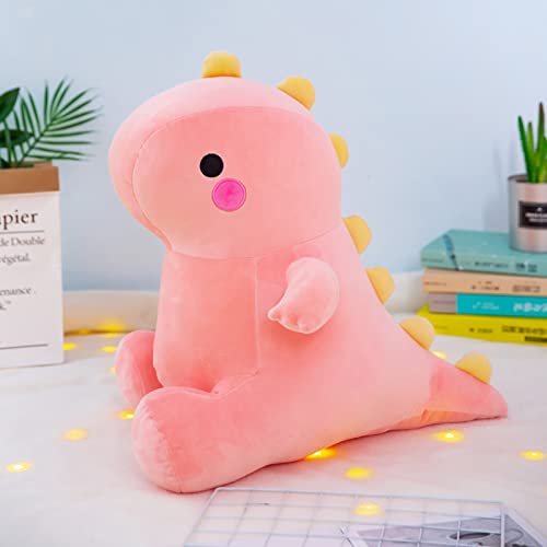 DUANMUL Cute Dinosaur Plush Toys Fat Dinosaur Stuffed Animals Toys Dolls Dinosaur Plush Toy Soft Stuffed Animal Dino Plushies Doll Cute Birthday Gifts for Kids Girls Boys Pink23in - Image 5