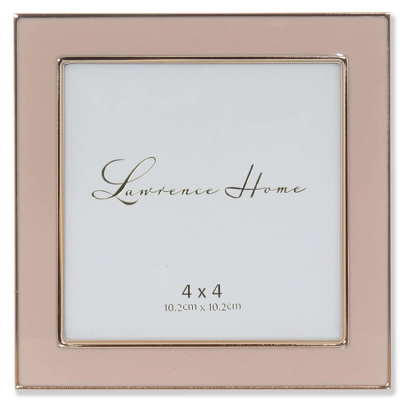 Lawrence Frames Metal Frame, Polished Enamel, Pink, 4x4 - Image 1