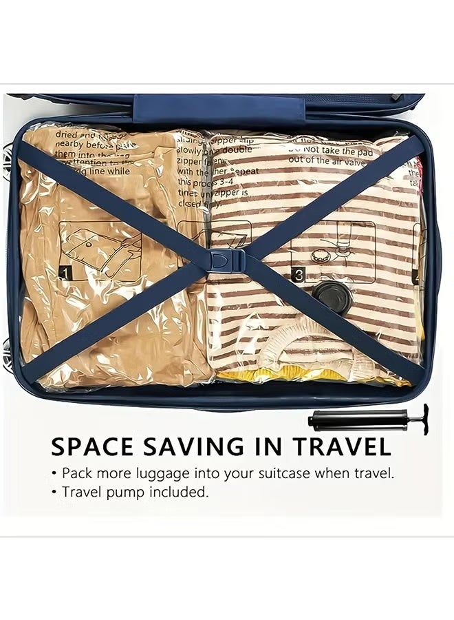 EFUMKE 4 vacuum storage bags (40*60cm), space-saving, equipped with a travel hand pump, compression seal bag, suitable for clothes, bedding, pillows, quilts, blankets - Image 4