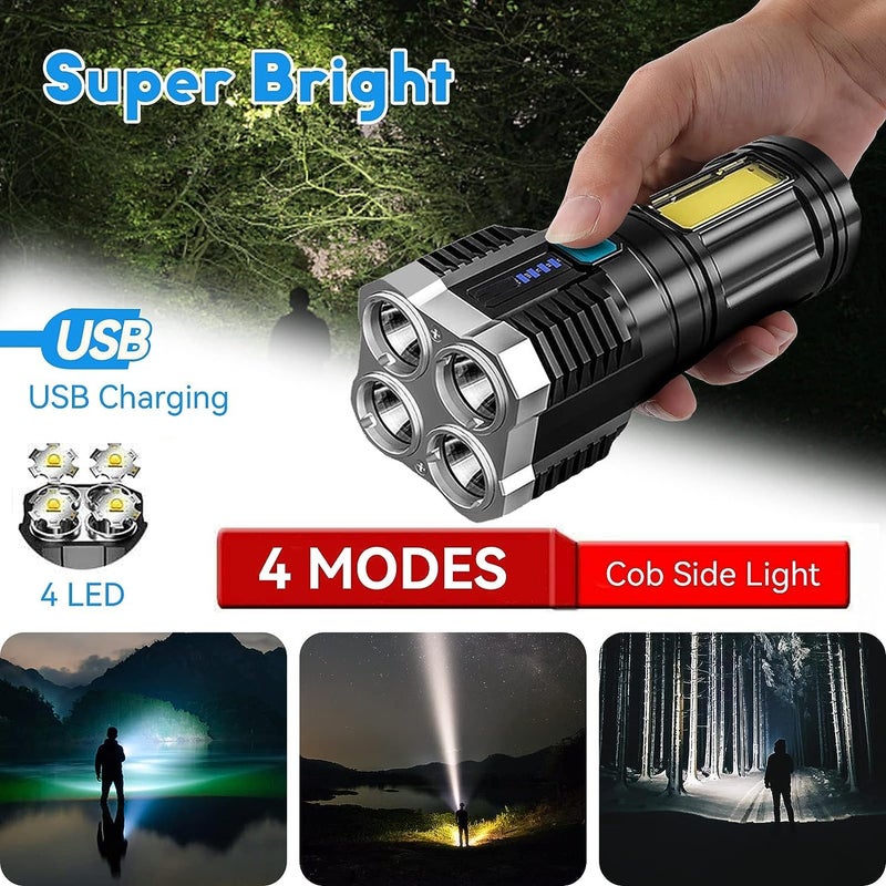 FAYBY Rechargeable LED Flashlights Super Bright Powerful Flashlights Outdoor Waterproof Emergency Use with 4 Modes Multicolor - Image 4