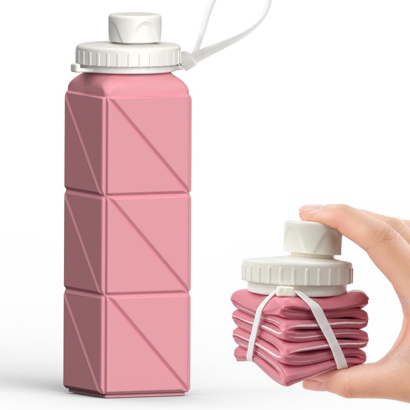 BEAUTAIL Collapsible Water Bottle 610 mL, Silicone Travel Water Bottle - Image 1