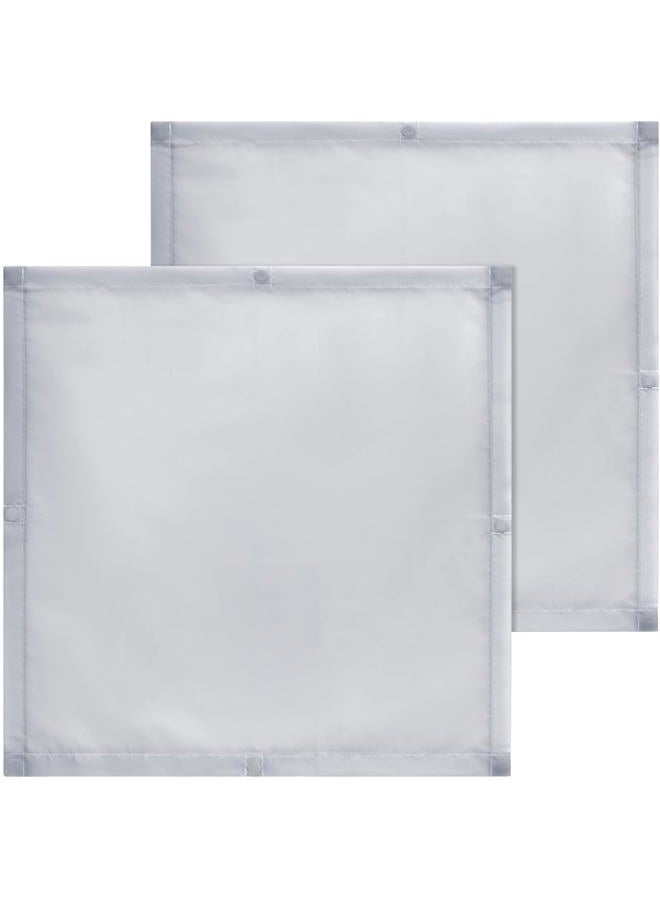 Baquler 2 Pack 2' x 2' Fluorescent Light Covers, Magnetic Light Filters for Classroom Ceiling Lights (Grey) - Image 1