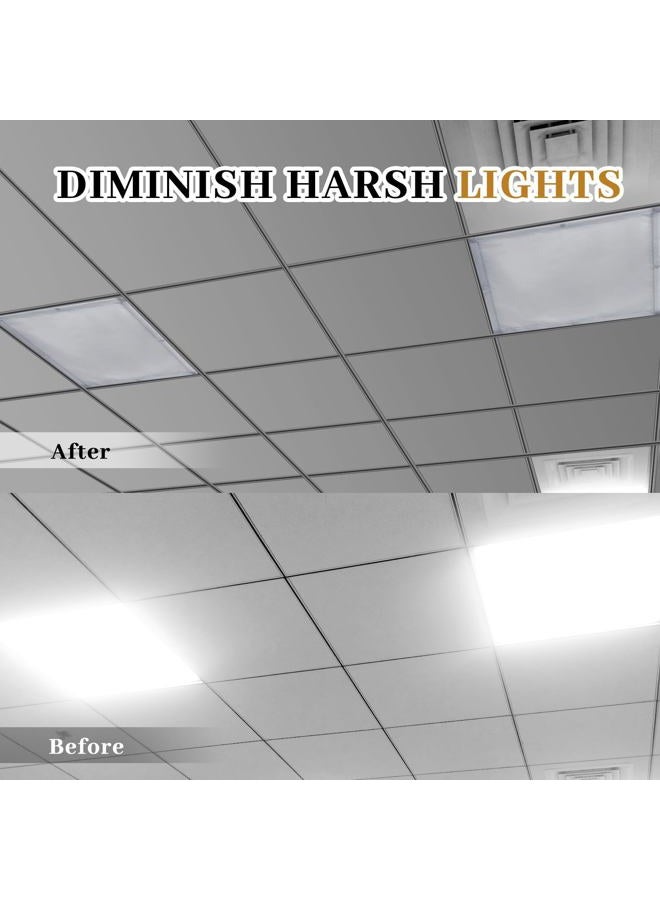 Baquler 2 Pack 2' x 2' Fluorescent Light Covers, Magnetic Light Filters for Classroom Ceiling Lights (Grey) - Image 3