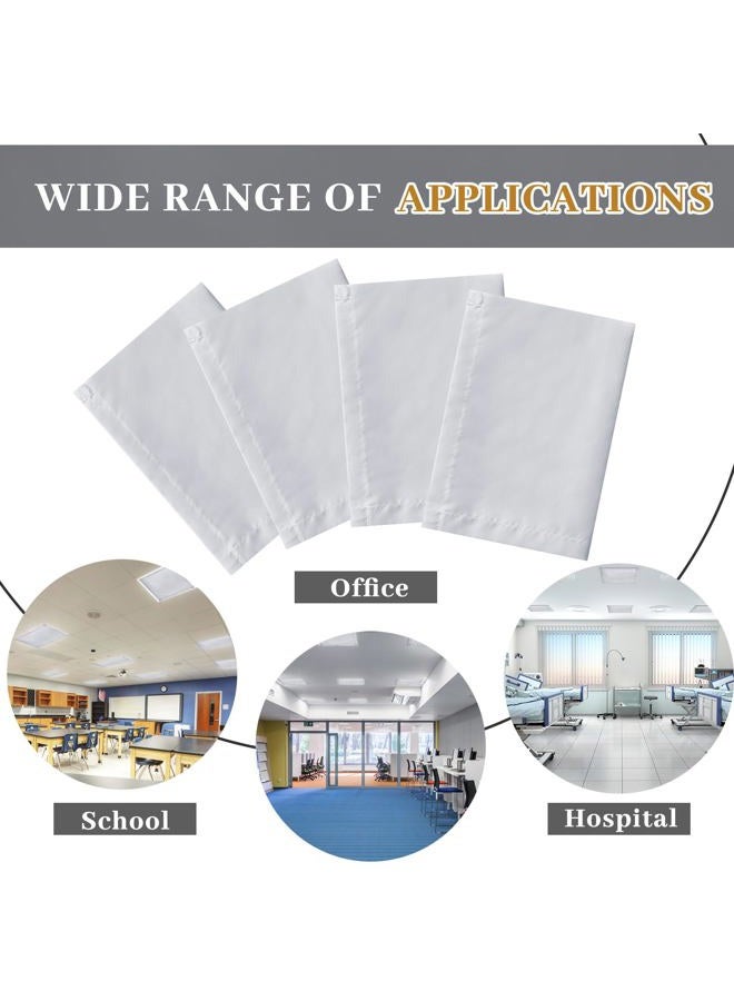Baquler 2 Pack 2' x 2' Fluorescent Light Covers, Magnetic Light Filters for Classroom Ceiling Lights (Grey) - Image 4