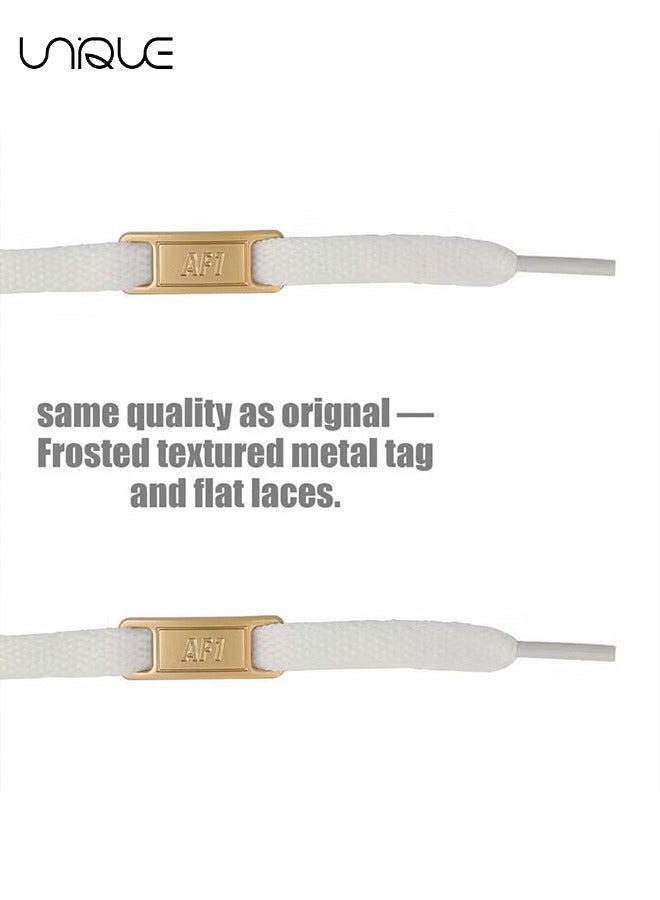 Unique 3 Pairs Shoe Lace Charms with 2 Pairs 120cm Shoelace Suit - Sneakers AF1 Shoe Lace Charms - Black and White Laces - Image 3