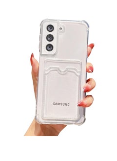 Generic Clear Case for Samsung Galaxy S21 FE - Shockproof Corners with Card Holder - Card Holder - TPU Wallet Case for Samsung Galaxy S21 FE - Clear  - Image 1