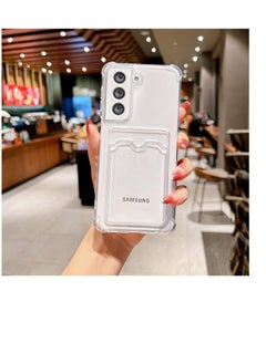 Generic Clear Case for Samsung Galaxy S21 FE - Shockproof Corners with Card Holder - Card Holder - TPU Wallet Case for Samsung Galaxy S21 FE - Clear  - Image 3