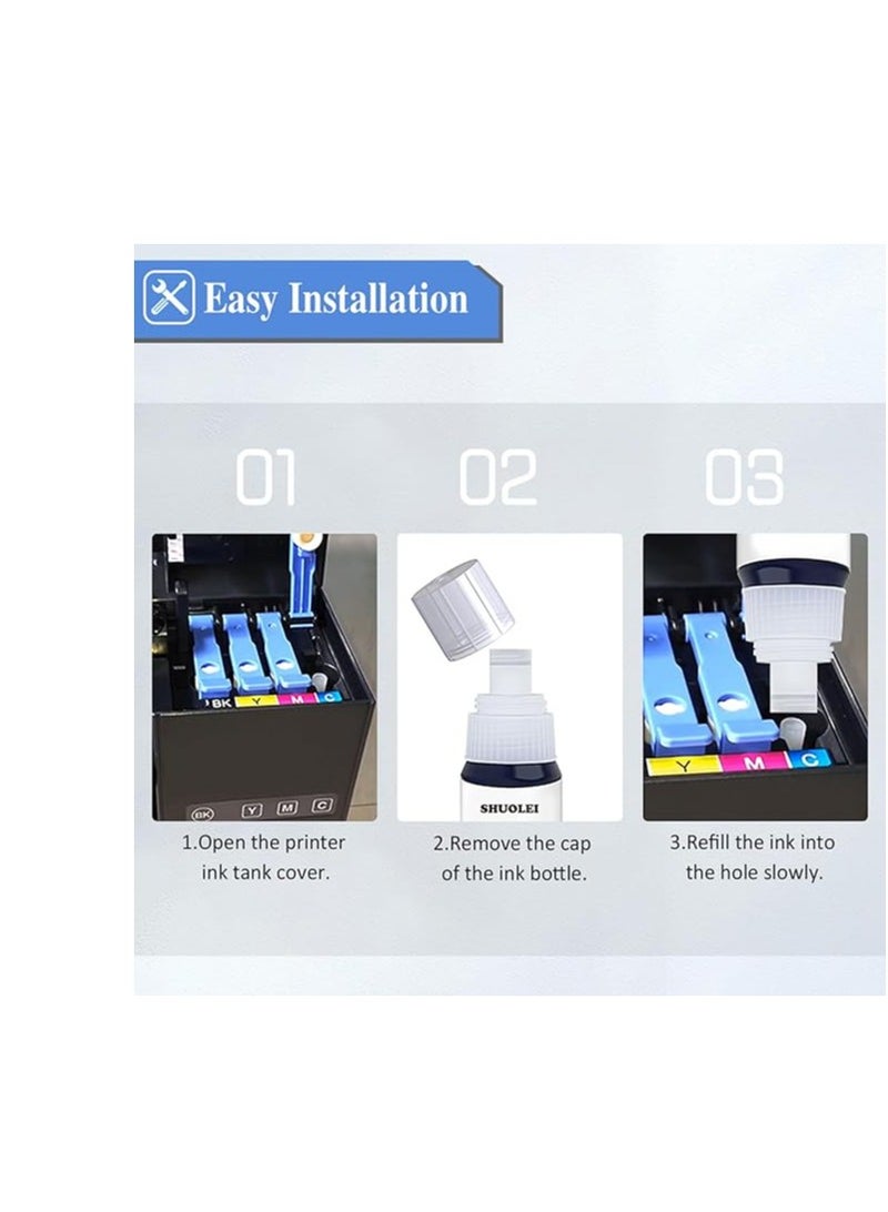 Terabyte ink 664 Black 70ml 2-Pack Ink for Epson for EcoTank T6641 for Epson L210 L220 L300 L355 L365 L555 L1300 - Image 4