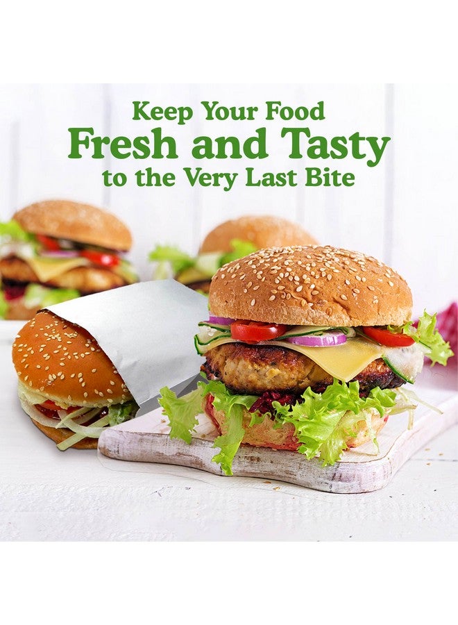 Regency Wraps Grease Resistant Serving Snack Bags, Aluminium Foil Lined Bags, Perfect for Hamburgers, Sandwiches, and More, Measures 5.25 x 7.5, Pack of 100 - Image 2