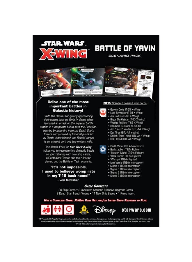 Atomic Mass Games Star Wars X-Wing 2nd Edition Miniatures Game Battle of Yavin BATTLE PACK - Strategy Game for Adults and Kids, Ages 14+, 2 Players, 45 Minute Playtime, Made by Atomic Mass Games - Image 4
