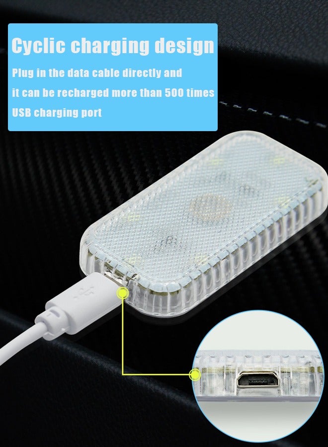 Generic 2PCS Car Interior LED Wireless Light, USB Chargeable Ceiling Lamp, Hand Reading Light and Door Light for Night Time Illumination, Trunk Cargo Area Strong Magnetic Multi-function Auto Dome Lights for Car, Rv, Truck, Closets, Cabinets, Camping, Bedroom  - Image 4