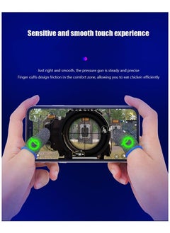 VILILY 2 Piece Mobile Gaming Finger Sleeve Blue/ Black  - Image 2