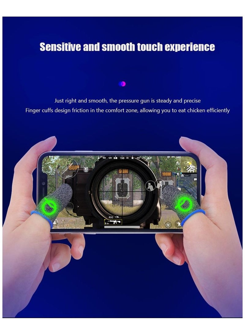 VILILY 2 Piece Mobile Gaming Finger Sleeve Blue/ Black  - Image 2