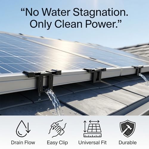 APAV Solar Panel Drain Clips | PV Module Maintenance Clamps | Water Drainage & Cleaning Support | Photovoltaic Frame Clips (Pack of 30, 30 mm) - Image 3
