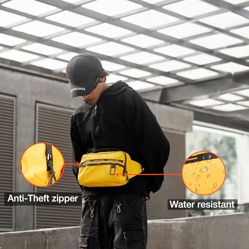 Nasher Miles Sling Bag | Crossbody Bag | One Shoulder Bag| Multipurpose Travel Bag | Ideal for Daily Use, Office, Travel, Hiking (Yellow, Greenwich) - Image 3