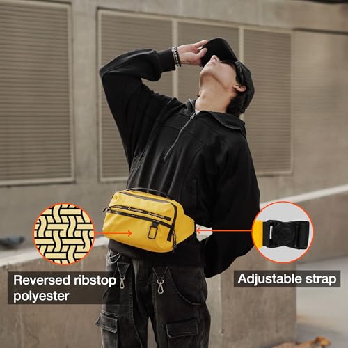 Nasher Miles Sling Bag | Crossbody Bag | One Shoulder Bag| Multipurpose Travel Bag | Ideal for Daily Use, Office, Travel, Hiking (Yellow, Greenwich) - Image 2