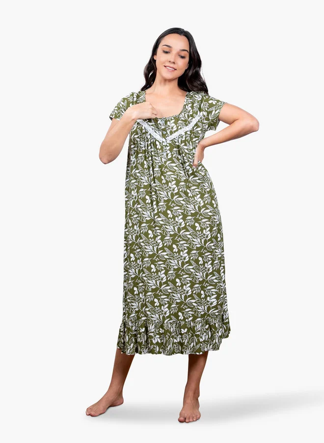 Aadaraya Printed Night Gown