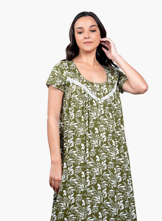 Aadaraya Printed Night Gown - Image 3