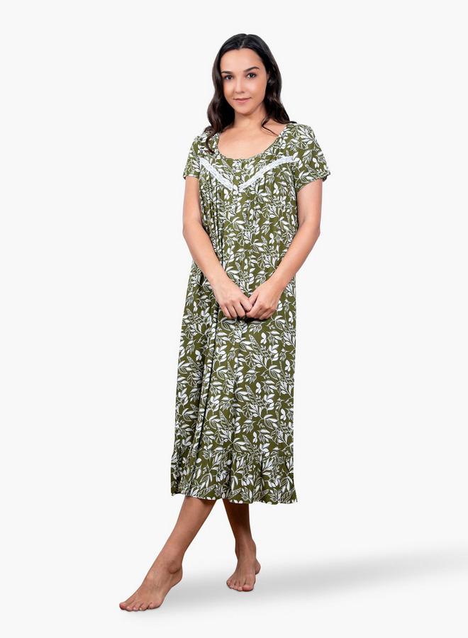 Aadaraya Printed Night Gown - Image 1