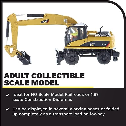 Diecast Masters 1:87 Scale Caterpillar 318D Wheeled Excavator | HO Scale Series Cat Trucks & Construction Equipment Model 85177 - Image 3