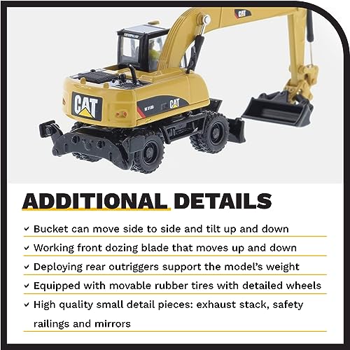 Diecast Masters 1:87 Scale Caterpillar 318D Wheeled Excavator | HO Scale Series Cat Trucks & Construction Equipment Model 85177 - Image 5