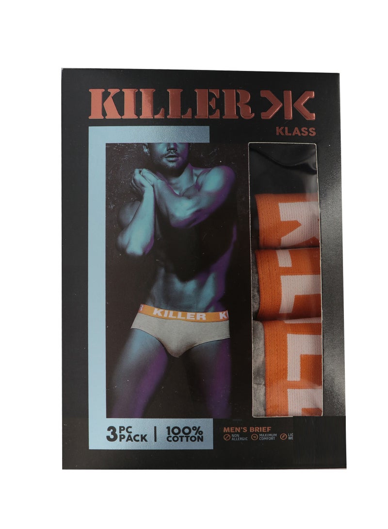 Killer ملابس داخلية رجالية من القطن الفاخر مكونة من 3 قطع - Image 1