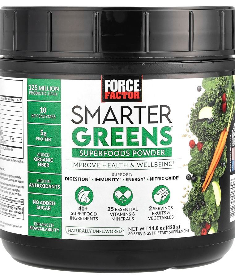 Force Factor Smarter Greens™ Superfood Powder Unflavored 14.8 oz (420 g)