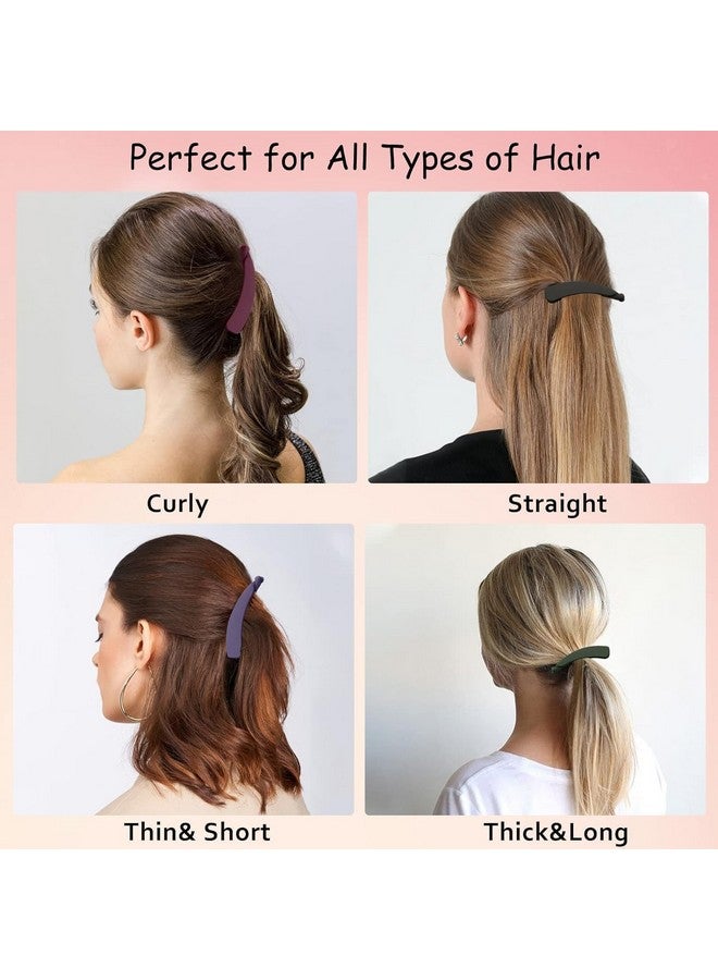 SUN Ring SUNRING Banana Hair Clips for Women Thin Hair,Strong Holder 4.3" Ponytail Matte Cute Banana Clip Hairs,No Slip Girl Ladies Fashionable Beauty Clip Accessories - Image 5