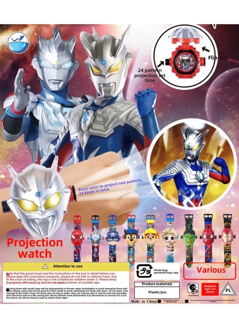 Gashapon Ball 75mm 100mm Gashapon Blind Box Figure Gashapon Toy Gashapon Kidsren's Watch Ultraman Watch-Color:Projection Watch + 100mm Gashapon Case