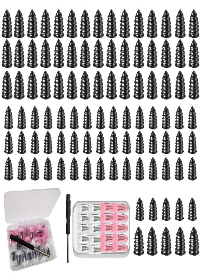 IMOLL 100Pcs Tire Repair Rubber Nails Kit with 2 Sizes,Screw in Tire Repair Kit Screw Plugs for Tires, Vacuum Tire Repair Plugs with Storage Box and Screwdriver, for Truck Car Motorcycle(50S+50L) - Image 1