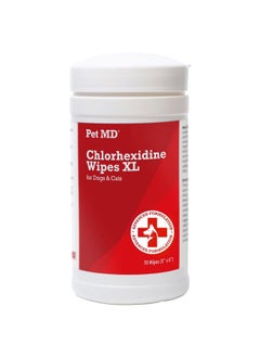 Pet MD XL Topical Wipes with Aloe for Dogs and Cats - Topical Wipes for Cleansing of Skin and Coat for Pets - 70 XL Wipes 