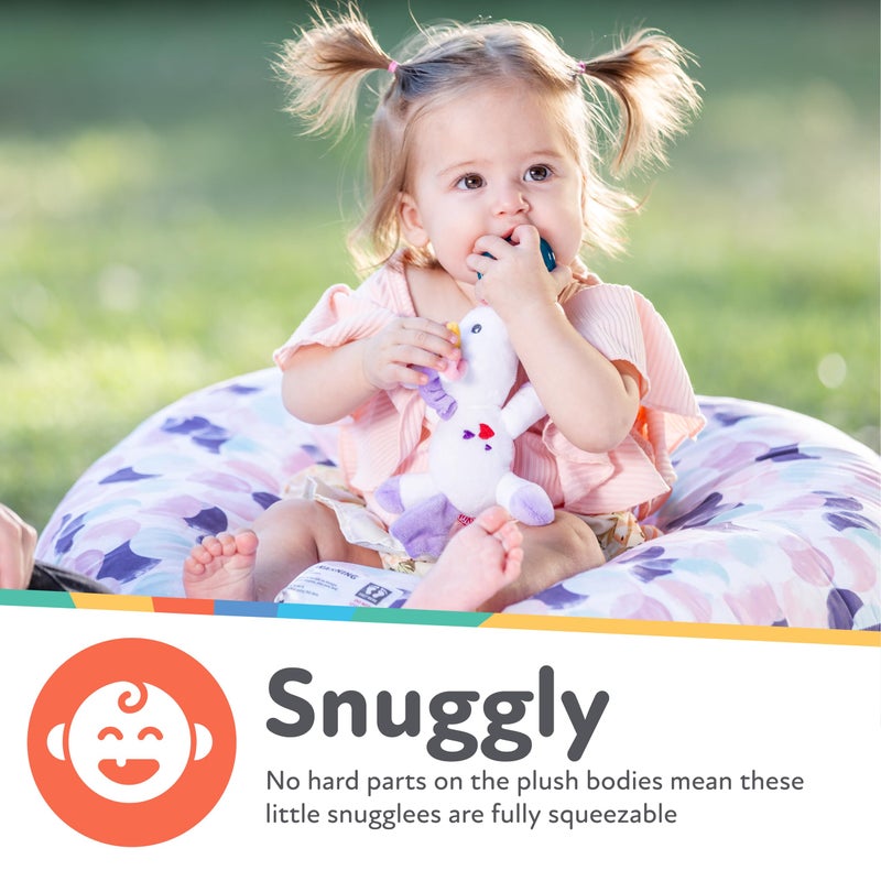 Nuby Calming Natural Flex Snuggleez Pacifier with Plush Combo Set for Cuddling with Comfort, Dino - Image 4