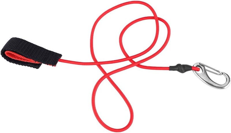 ZJchao Universal Kayak Paddle Leash with Plastic Tether, 43g Lightweight Design for Kayaking, Fishing, Surfing (Red) - Image 1