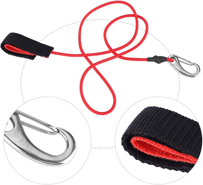ZJchao Universal Kayak Paddle Leash with Plastic Tether, 43g Lightweight Design for Kayaking, Fishing, Surfing (Red) - Image 5