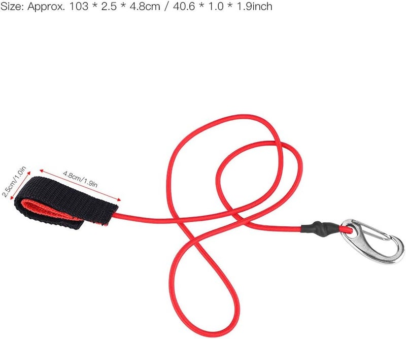 ZJchao Universal Kayak Paddle Leash with Plastic Tether, 43g Lightweight Design for Kayaking, Fishing, Surfing (Red) - Image 2