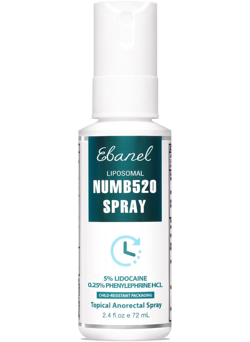 Ebanel - Liposonal NUMB520 Spray, 5% Lidocaine, 72 ml - Image 1