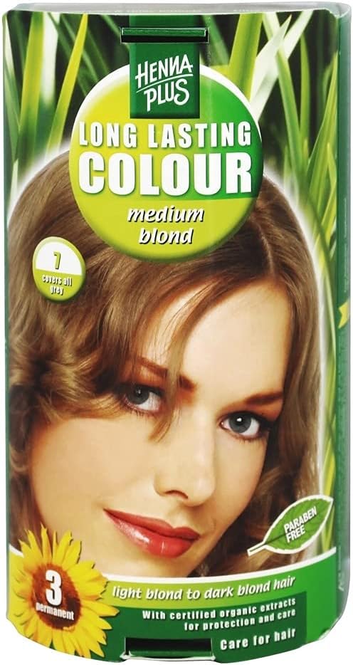 Hennaplus long lasting colour medium blonde 7 100 ml