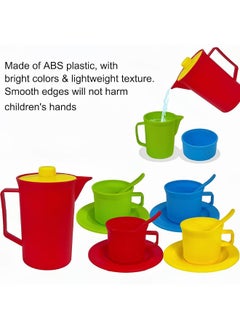 Tea Party Set Picnic Basket Toy-Kids Pretend Play Food Toys with Plastic Tea Set, Kids Picnic Basket, Toy Food Mis Pastelitos-Tea Set Toddler Toys for Girls and Boys