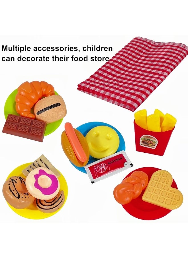 RAINBOW TOYFROG - Tea Party Set Picnic Basket Toy-Kids Pretend Play Food Toys with Plastic Tea Set, Kids Picnic Basket, Toy Food Mis Pastelitos-Tea Set Toddler Toys for Girls and Boys - Image 1