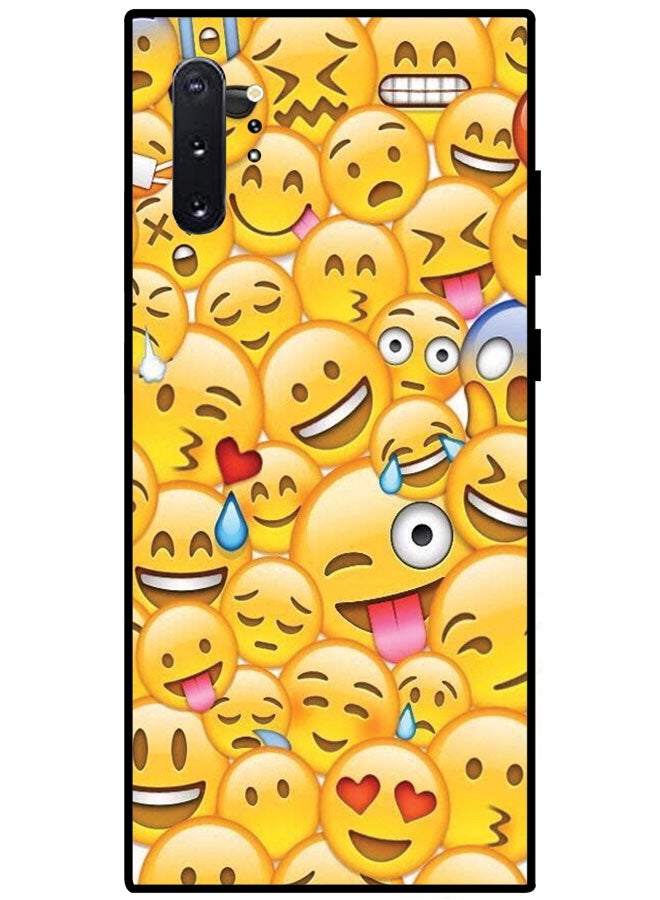 Protective Case Cover For Samsung Galaxy Note 10 Plus Smart Series Printed Protective Case Cover for Samsung Galaxy Note 10 Plus Emoji